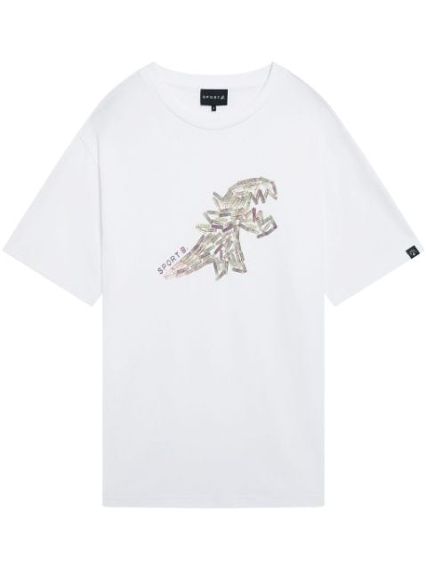 SPORT b. by agnès b.  Dino-print cotton T-shirt