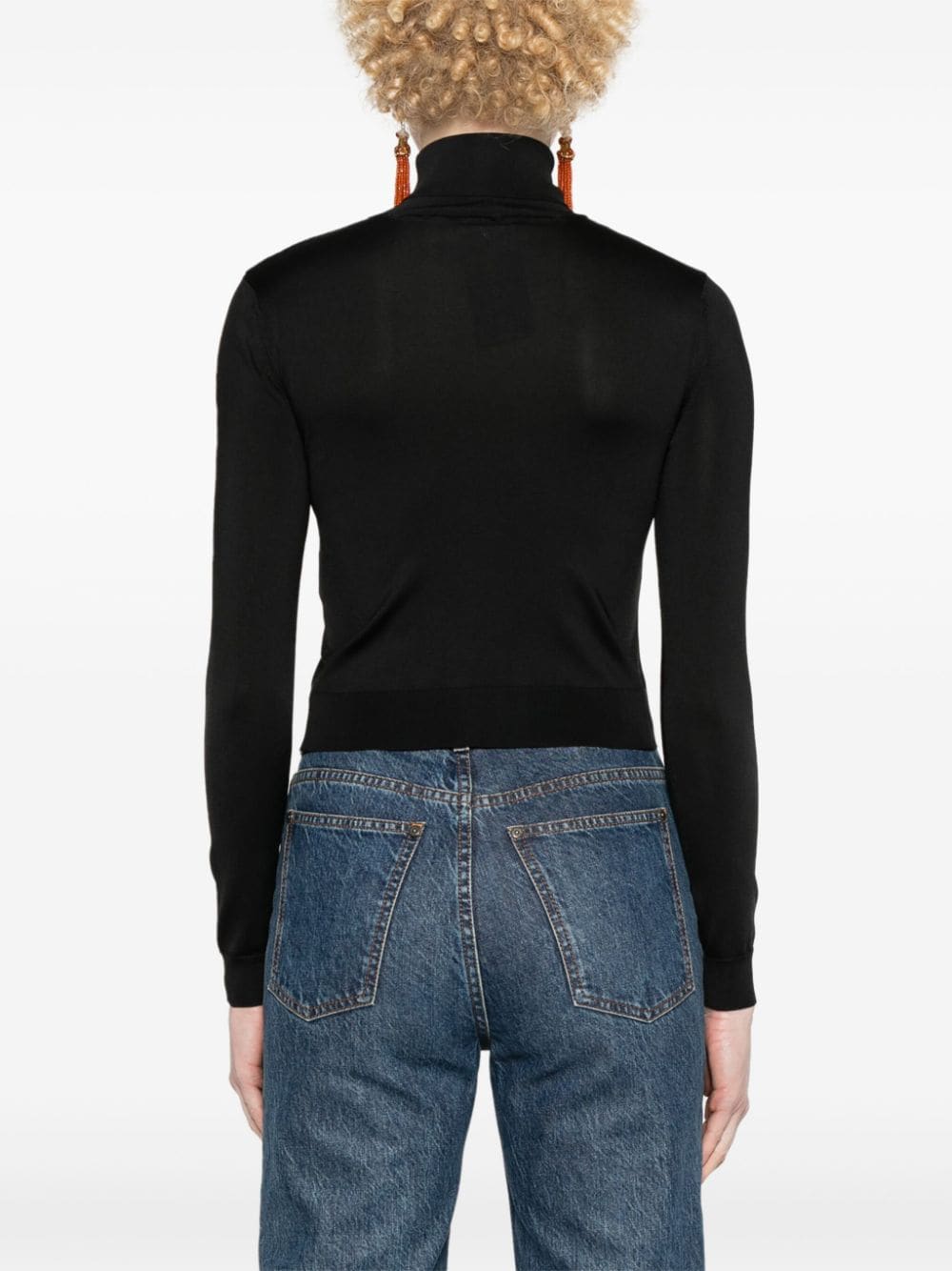 Ralph Lauren Collection Cropped coltrui Zwart