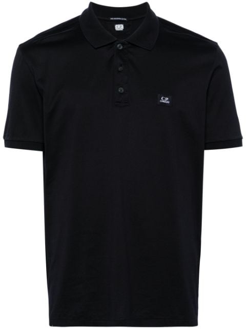 logo-patch jersey polo shirt