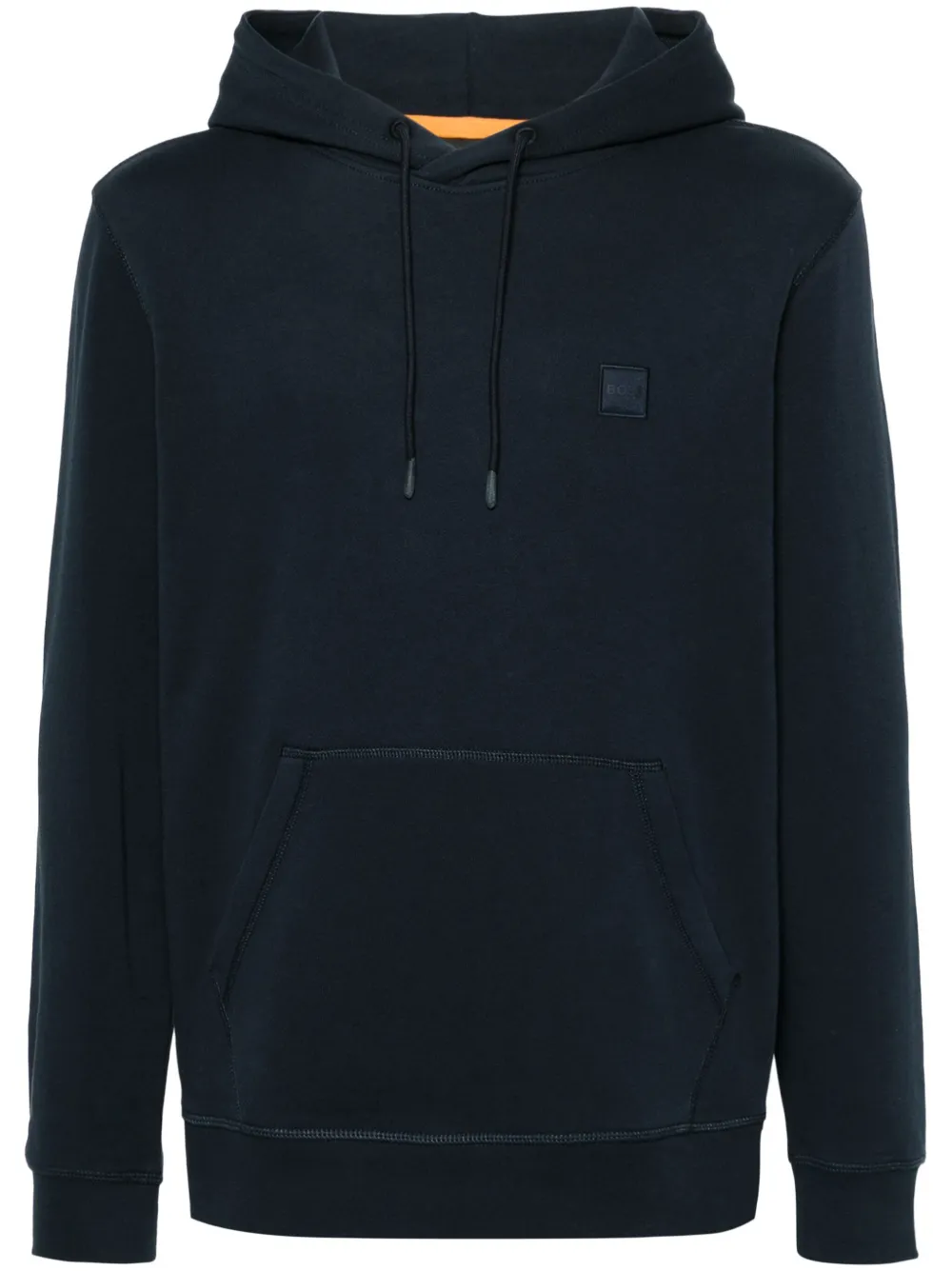 BOSS Hoodie met logopatch Blauw