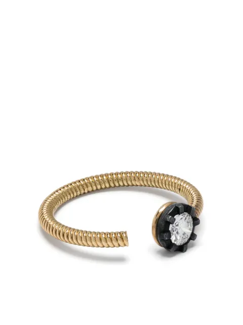 LEANDRA anillo Cabo & Midnight M en oro amarillo de 18kt con diamantes