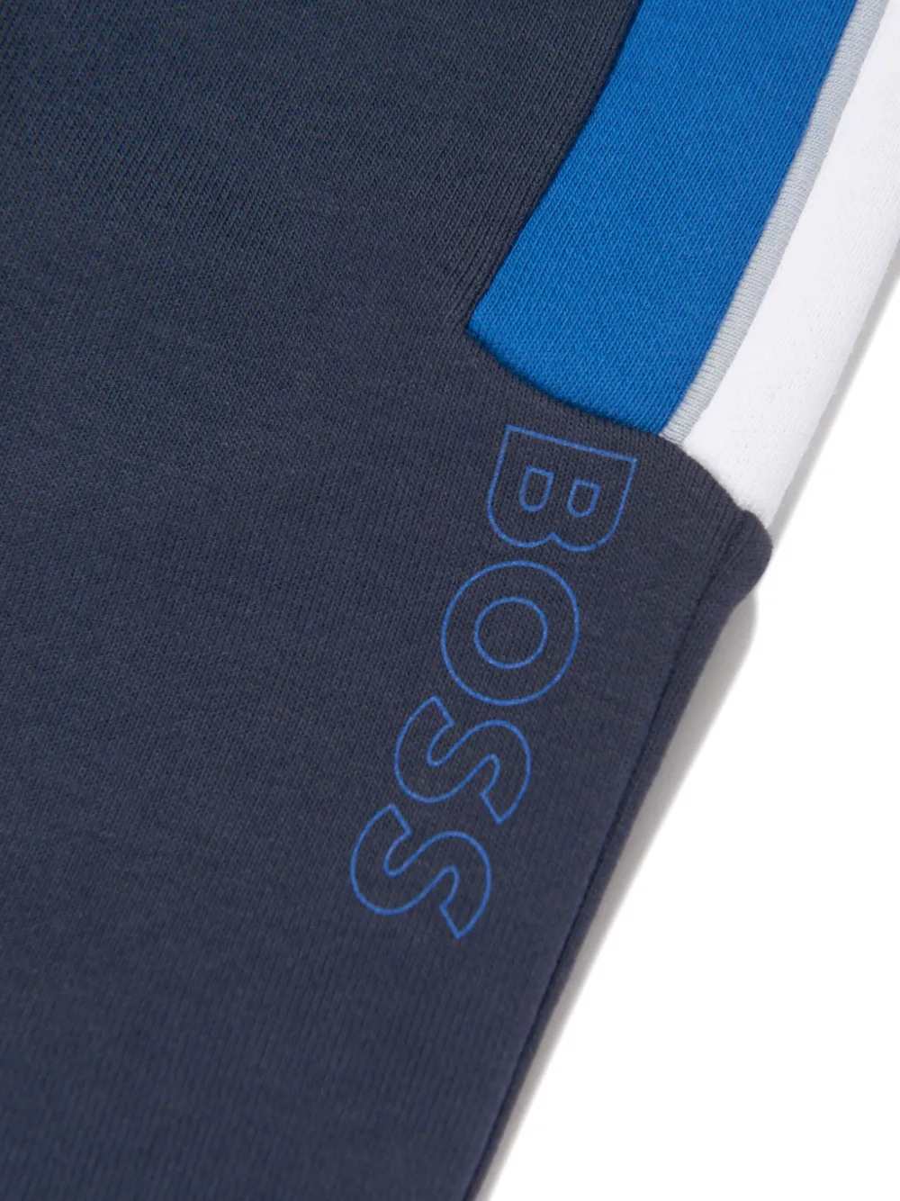 BOSS Kidswear Trainingsbroek met logoprint Blauw