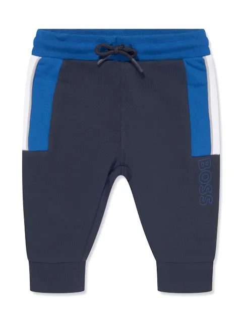 BOSS Kidswear panelled logo-print track pants