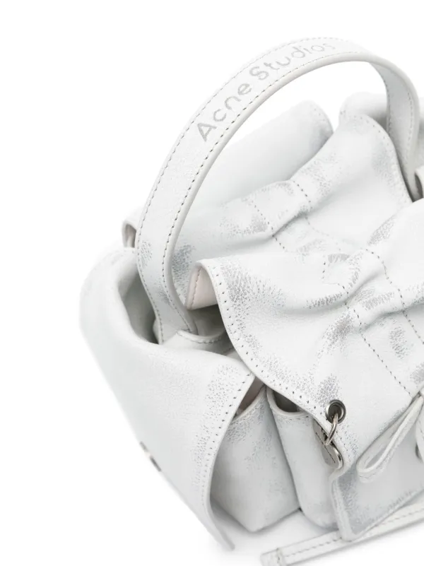 Acne Studios ホワイトボディバッグ Acne Studios - Multipocket shoulder bag - White/grey