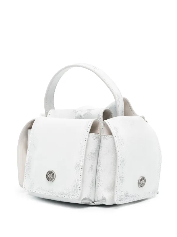 Acne Studios ロゴ レザーバッグ | グレー | FARFETCH JP