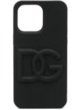 Dolce & Gabbana logo-embossed Iphone 14 Pro Max phone cover - Black