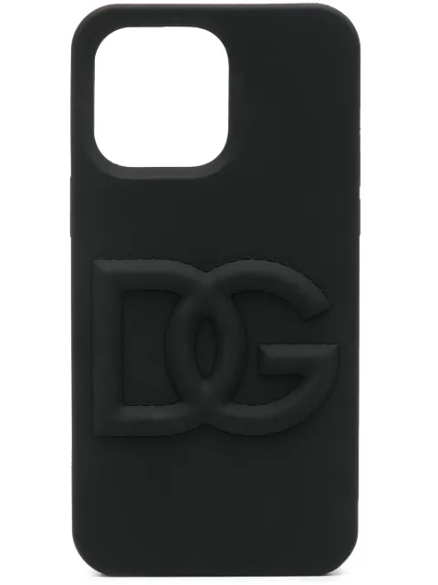 Dolce & Gabbana funda para iPhone 14 Pro Max con logo bordado