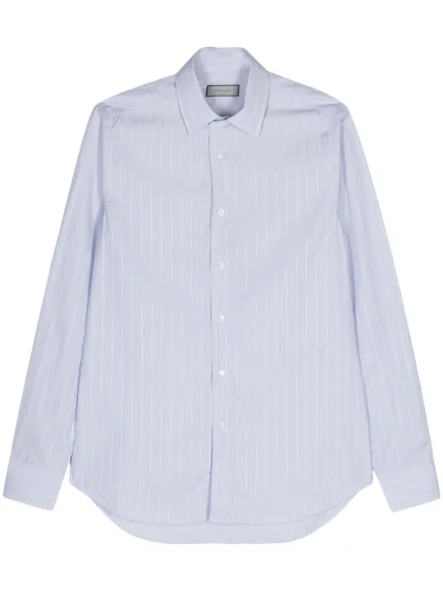 Chemise en coton à rayures - Canali - Modalova