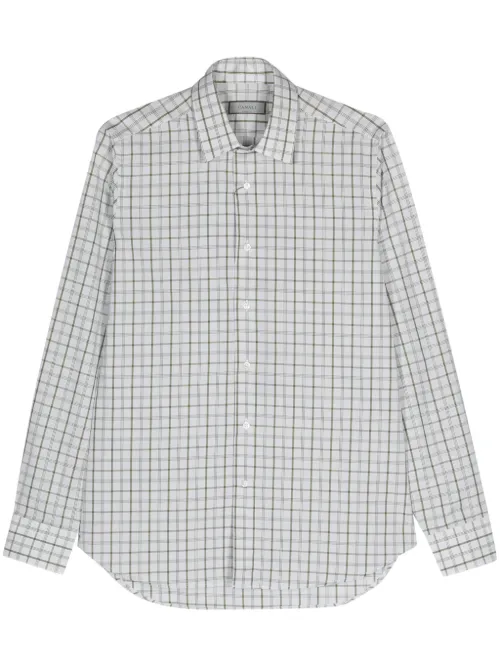 Chemise en coton à carreaux - Canali - Modalova