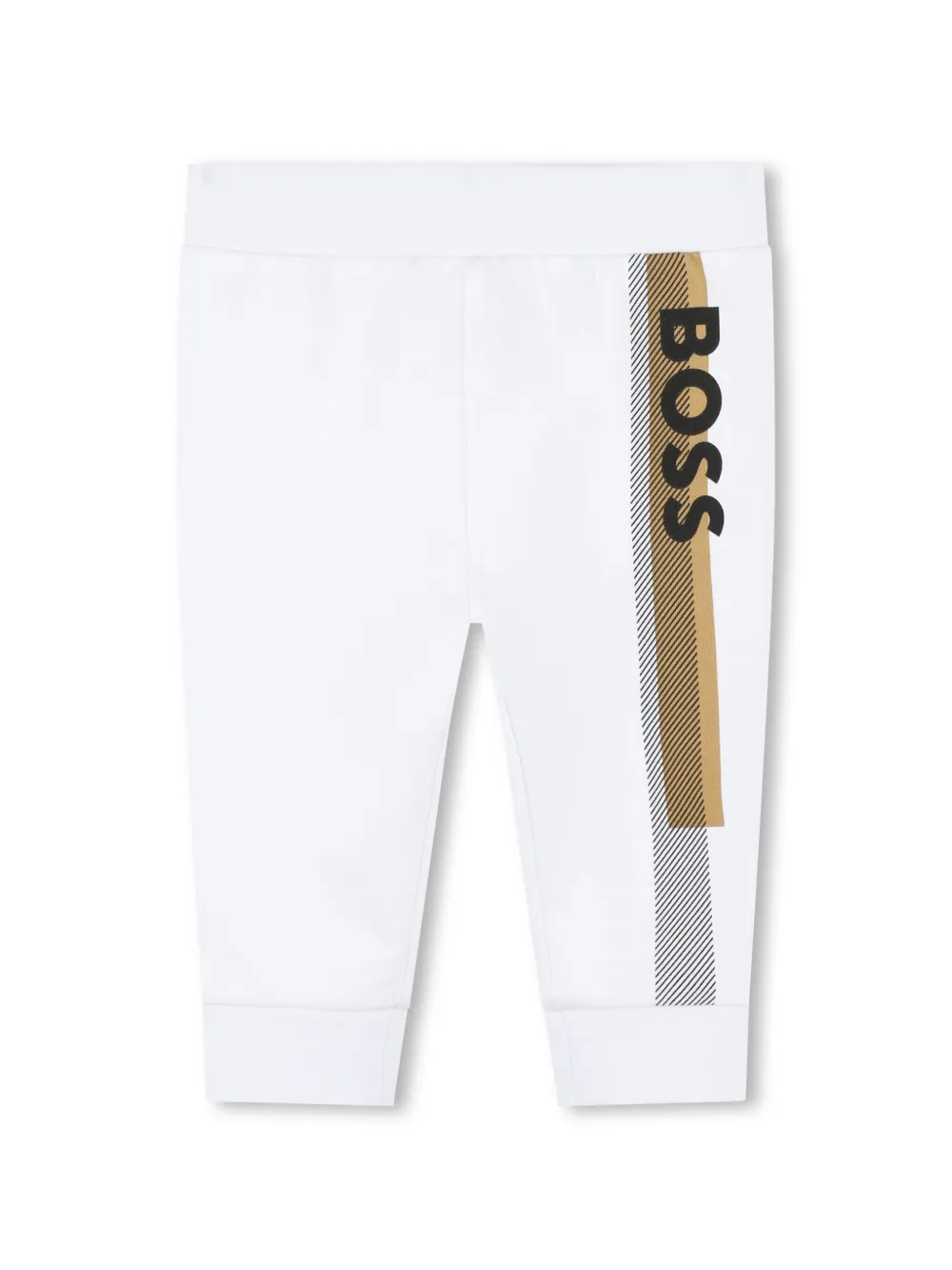 BOSS Kidswear Trainingspak met logoprint Wit