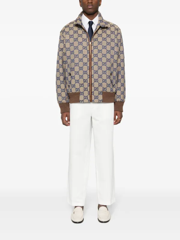 Gucci GG canvas Bomber Jacket Neutrals FARFETCH AE