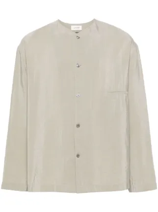 LEMAIRE ノーカラーシャツ | グレー | FARFETCH JP