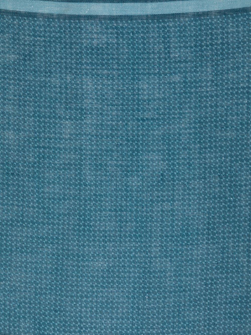 Shop Corneliani Graphic-print Linen Handkerchief In Blau