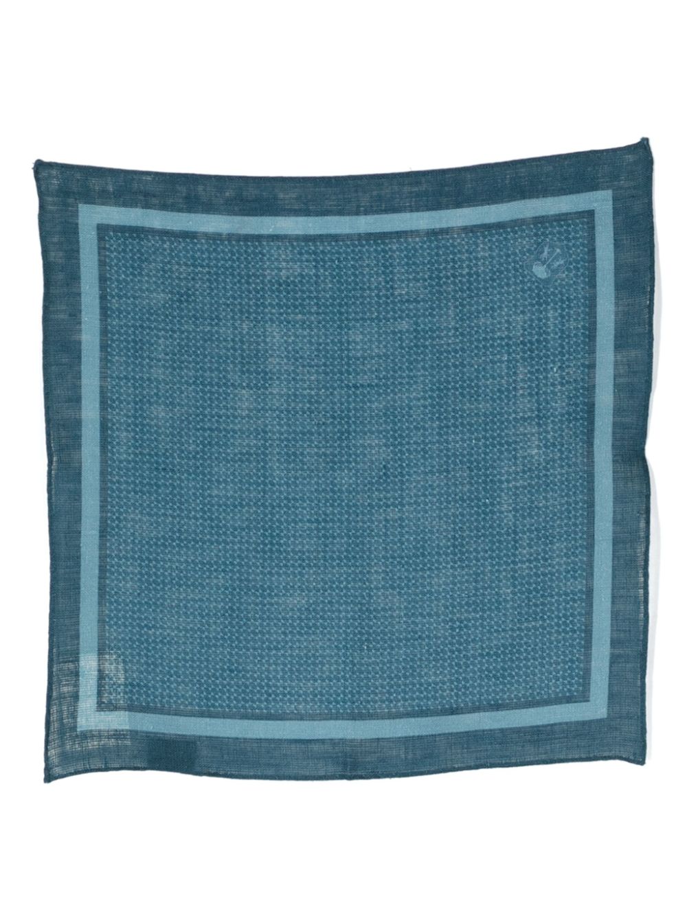 Shop Corneliani Graphic-print Linen Handkerchief In Blau