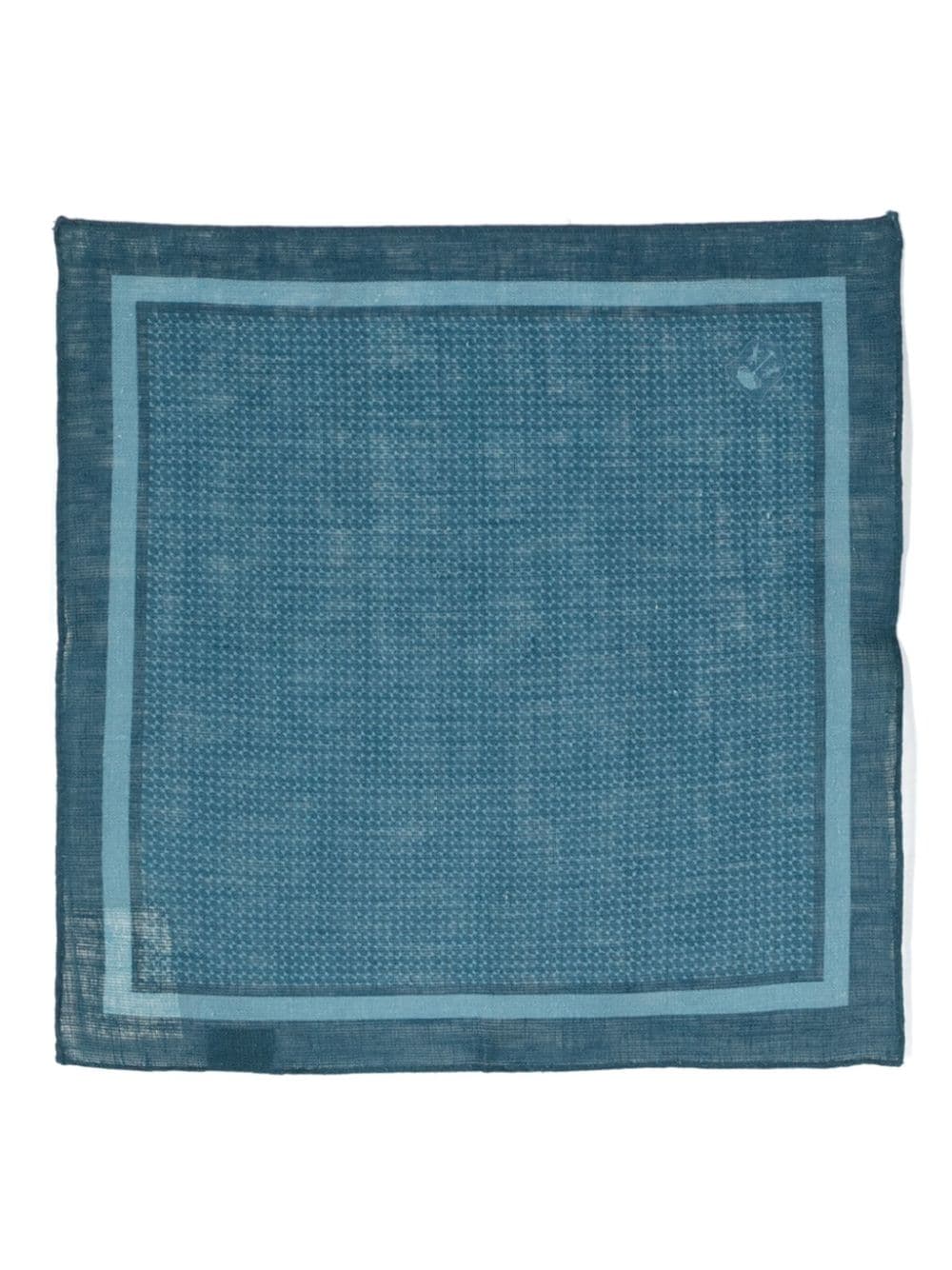 Corneliani graphic-print linen handkerchief Blauw