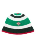 Casablanca logo-appliqué crochet bucket hat - Green