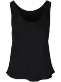 Peter Cohen scoop-neck silk vest top - Black