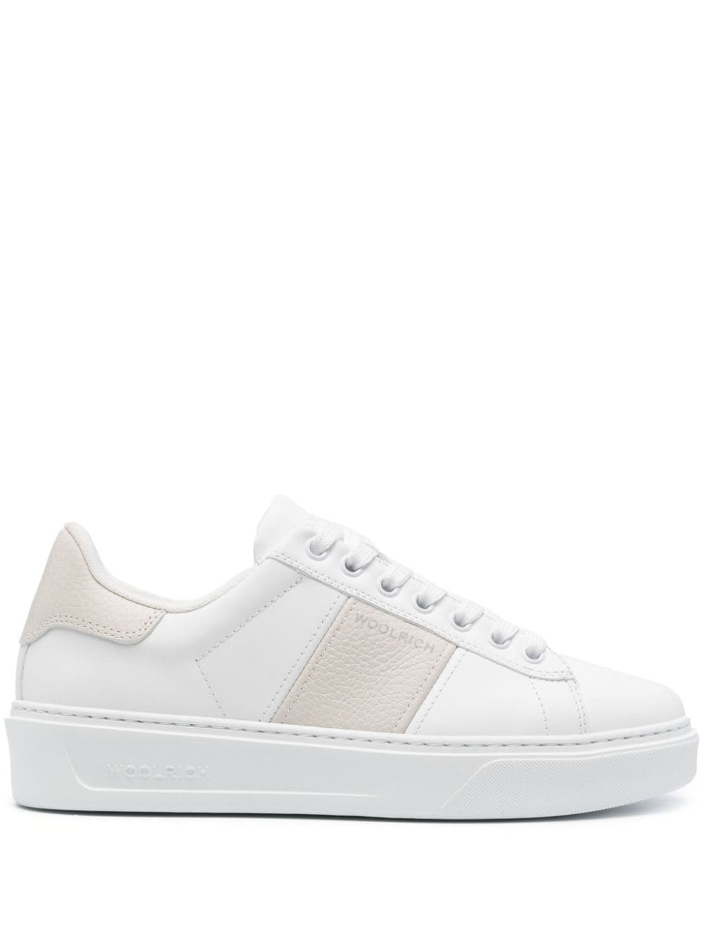 Shop Woolrich Classic Court Leather Sneakers In White