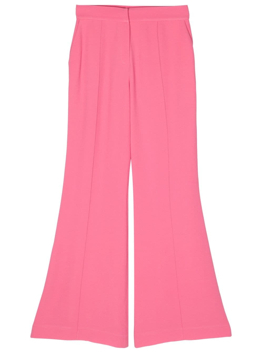 Elie Saab Cady Flared Trousers In Pink