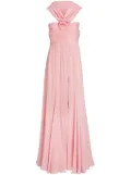 Giambattista Valli hooded floral-appliqué silk gown - Pink