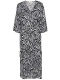 Michael Michael Kors zebra-print belted kaftan - Black