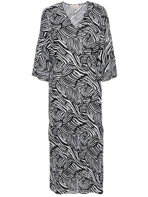 Michael Michael Kors zebra-print belted kaftan