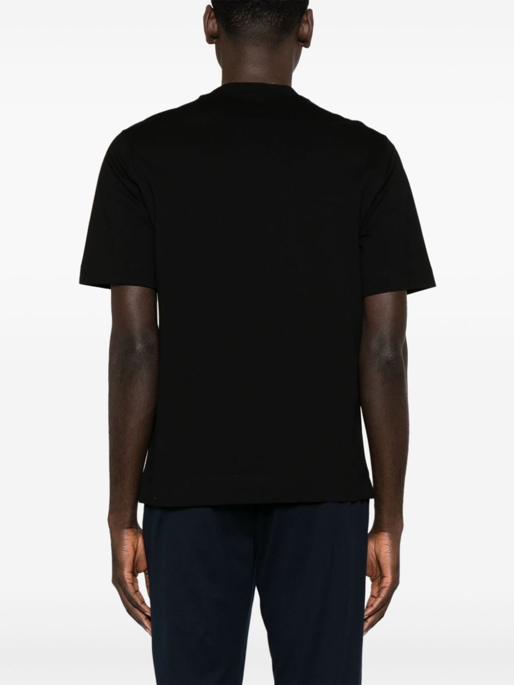 Shop Circolo 1901 Crew-neck Piqué T-shirt In Black