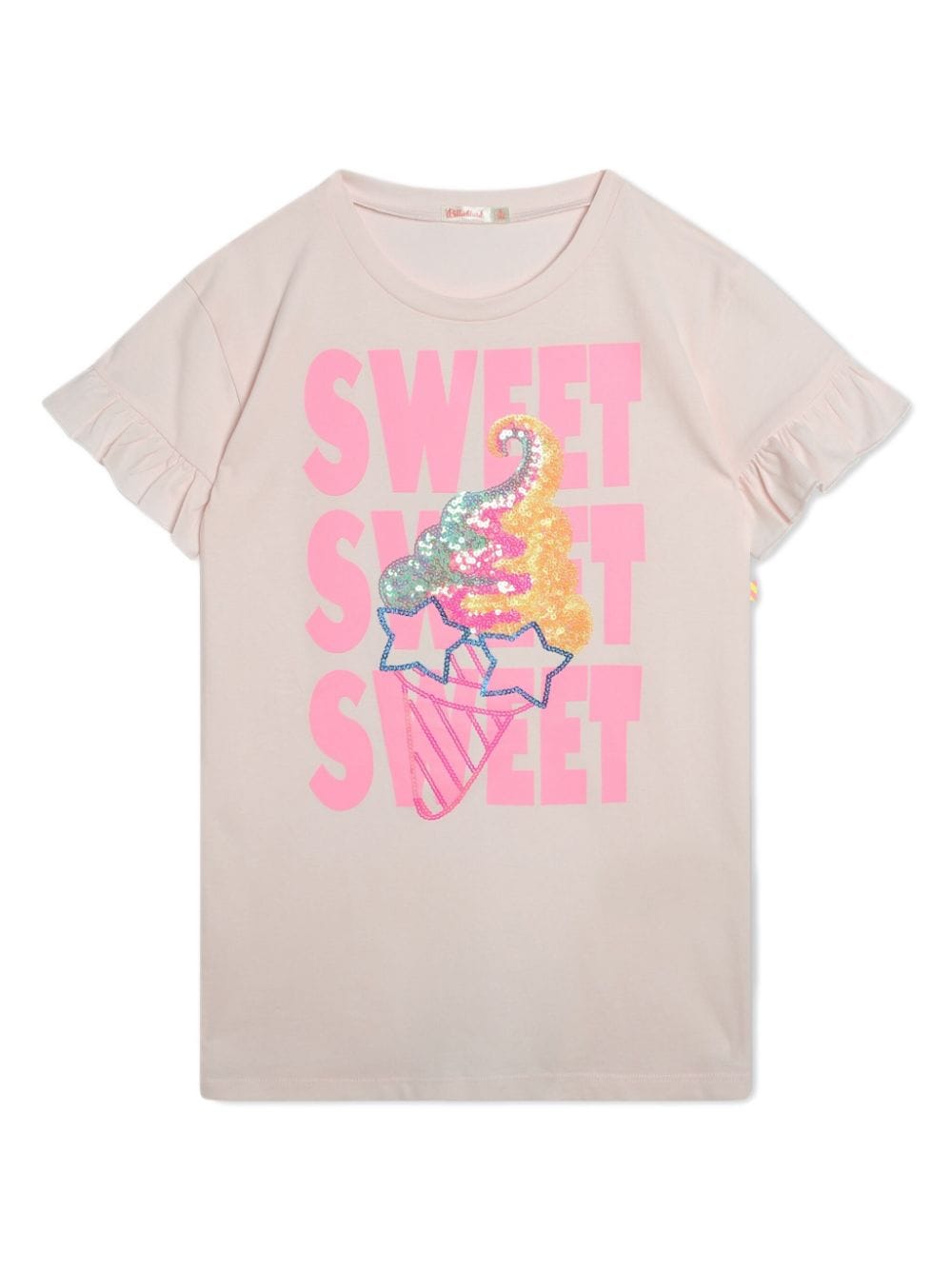 Billieblush Kids' Slogan-print T-shirt Dress In Pink