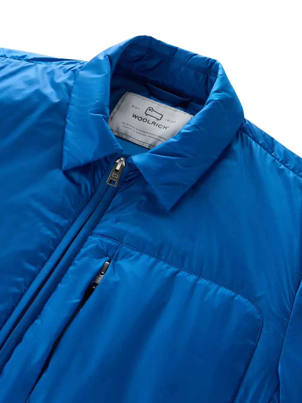 Woolrich Pertex Padded Shirt Jacket | Blue | FARFETCH
