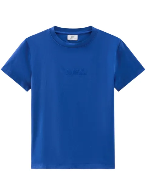 Woolrich logo-embroidered cotton T-shirt