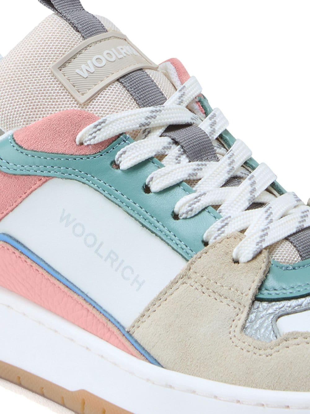 Shop Woolrich Panelled Lace-up Sneakers In Neutrals