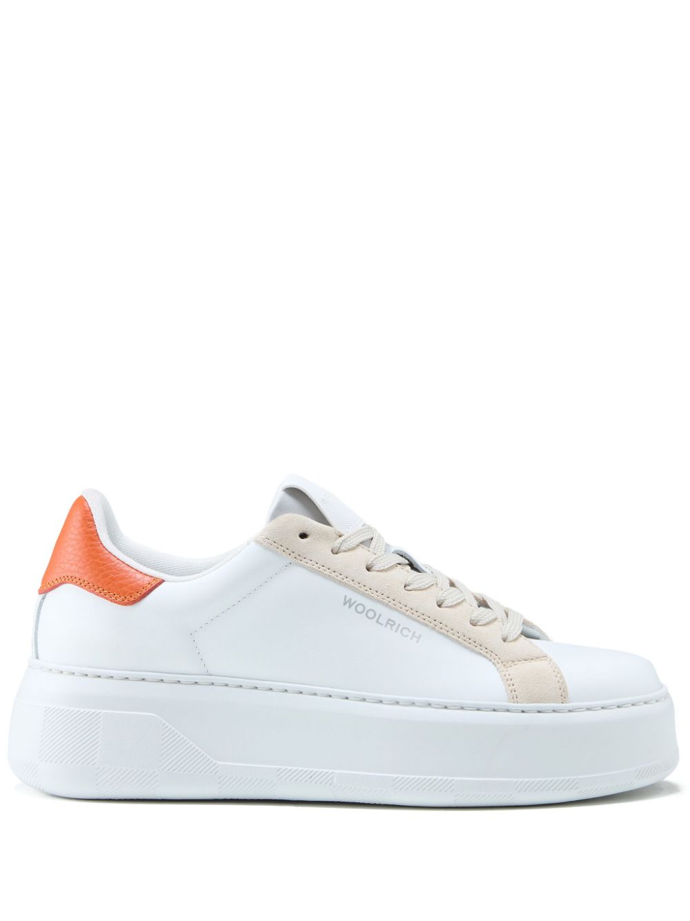 Woolrich Panelled Lace-up Sneakers In White