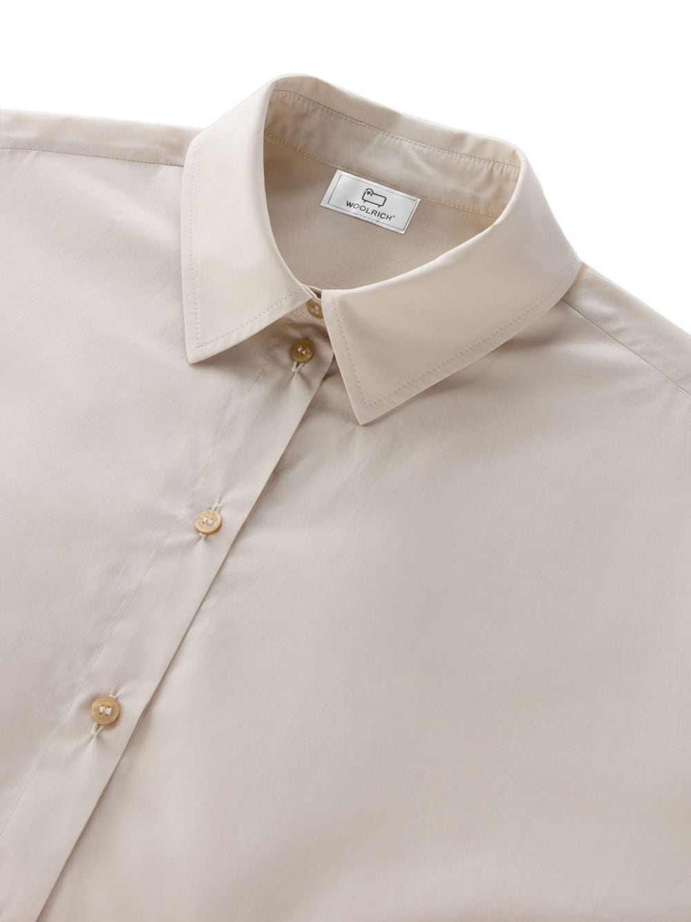 Shop Woolrich Cotton Poplin Shirt In Neutrals