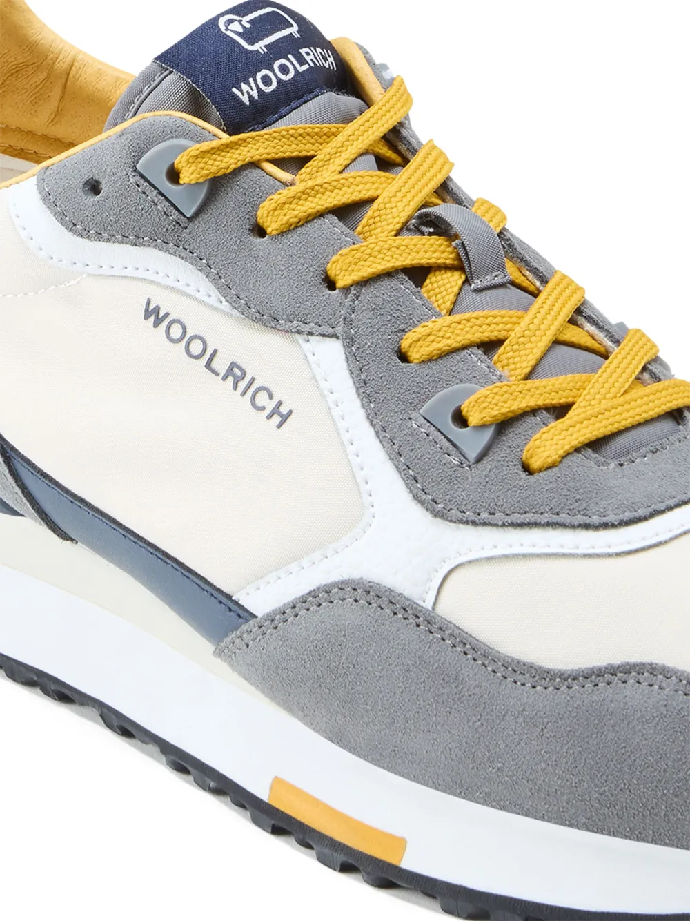 Shop Woolrich Retro Panelled Sneakers In Grey