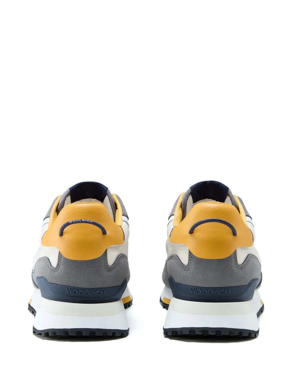 Shop Woolrich Retro Panelled Sneakers In Grey