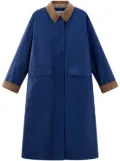 Woolrich single-breasted two-tone coat - Blue
