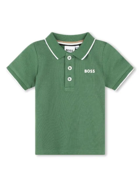 BOSS Kidswear playera tipo polo con logo estampado
