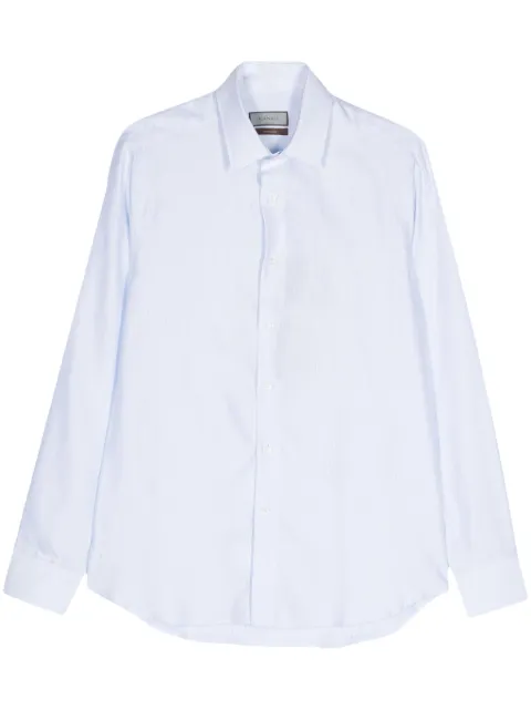 Canali patterned-jacquard shirt