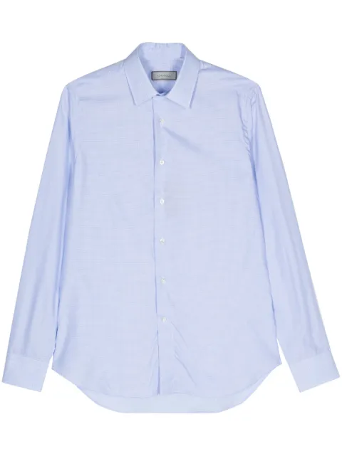 Canali check-pattern cotton shirt