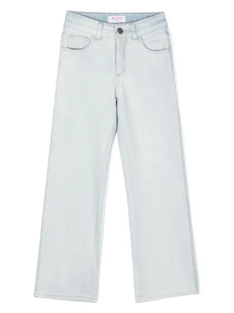 PUCCI Junior jeans con parche del logo