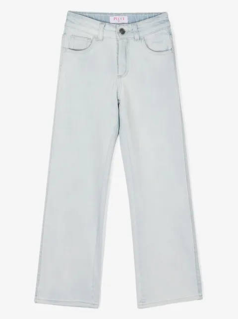 PUCCI Junior logo-patch jeans