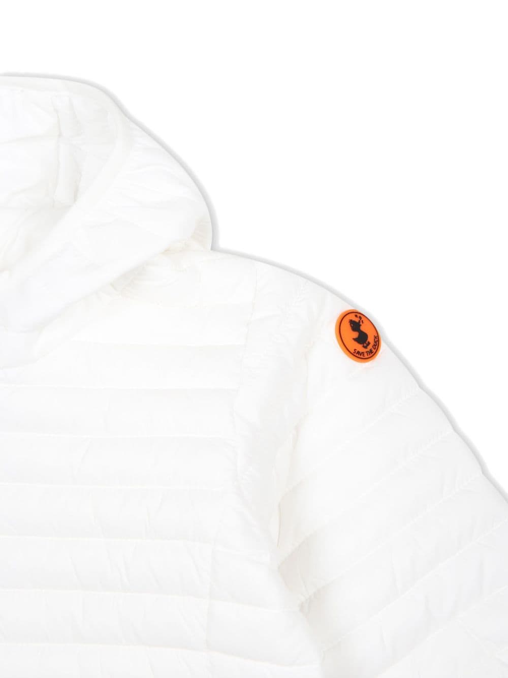 Shop Save The Duck Hooded Puffer Jacket In White