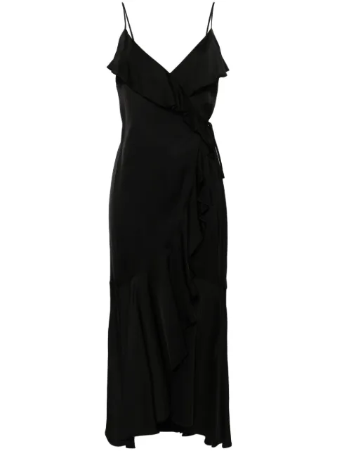 TWINSET vestido midi con detalle de volantes