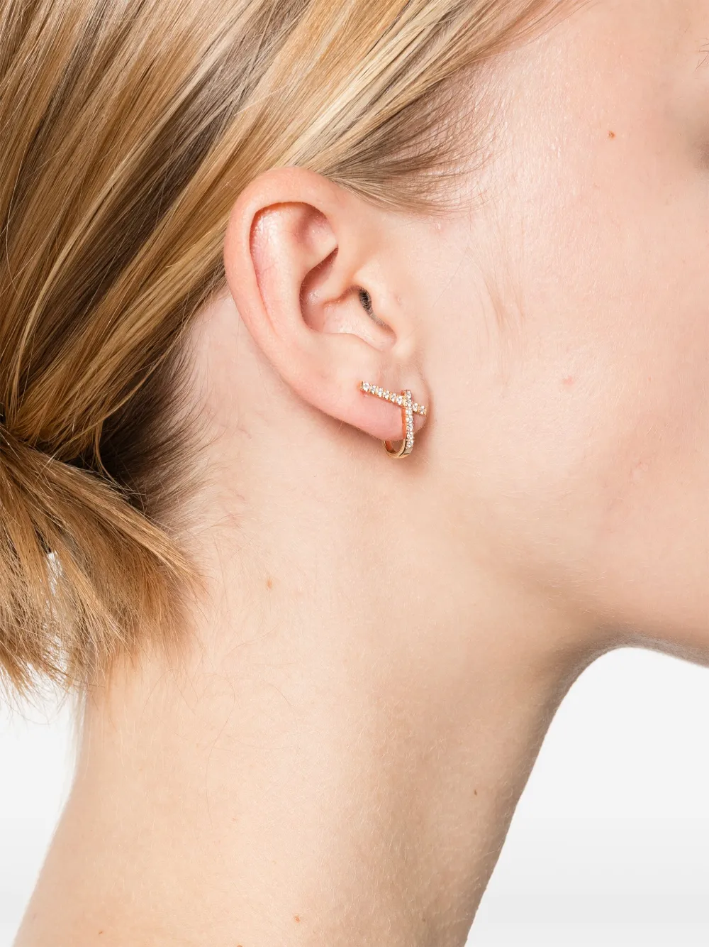 GOLD & ROSES 18kt roségouden Single Dada oorbel met diamant