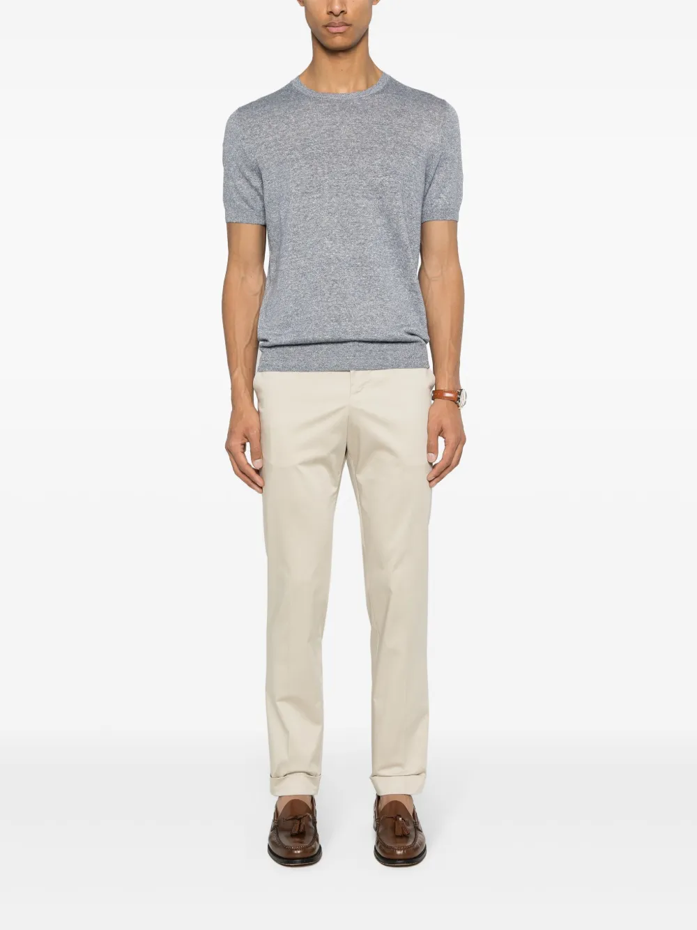 PT Torino Geplooide pantalon - Beige