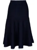 KHAITE silk-blend midi skirt - Blue