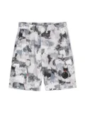 C.P. Company Kids world map-print shorts - Grey