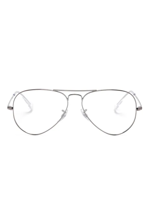 Ray-Ban Aviator-frame Glasses Silver FARFETCH PH