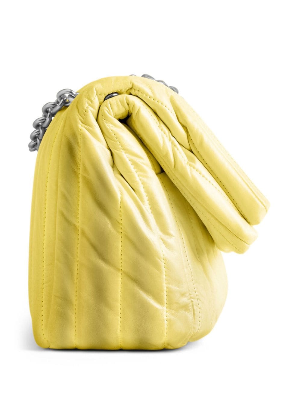 Shop Balenciaga Small Monaco Leather Shoulder Bag In Yellow