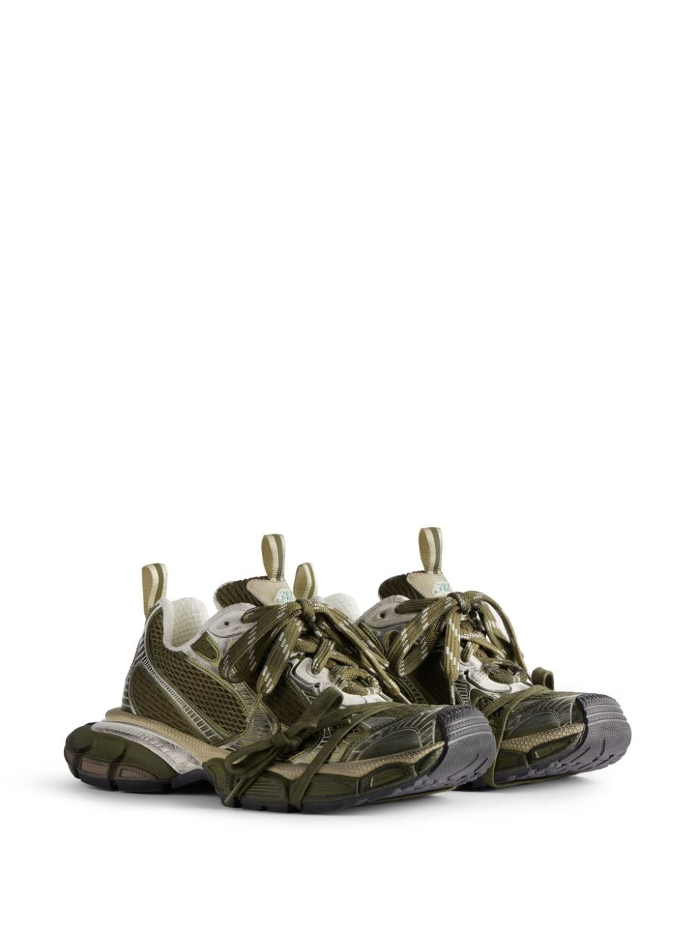 Shop Balenciaga 3xl Chunky Low-top Sneakers In Green